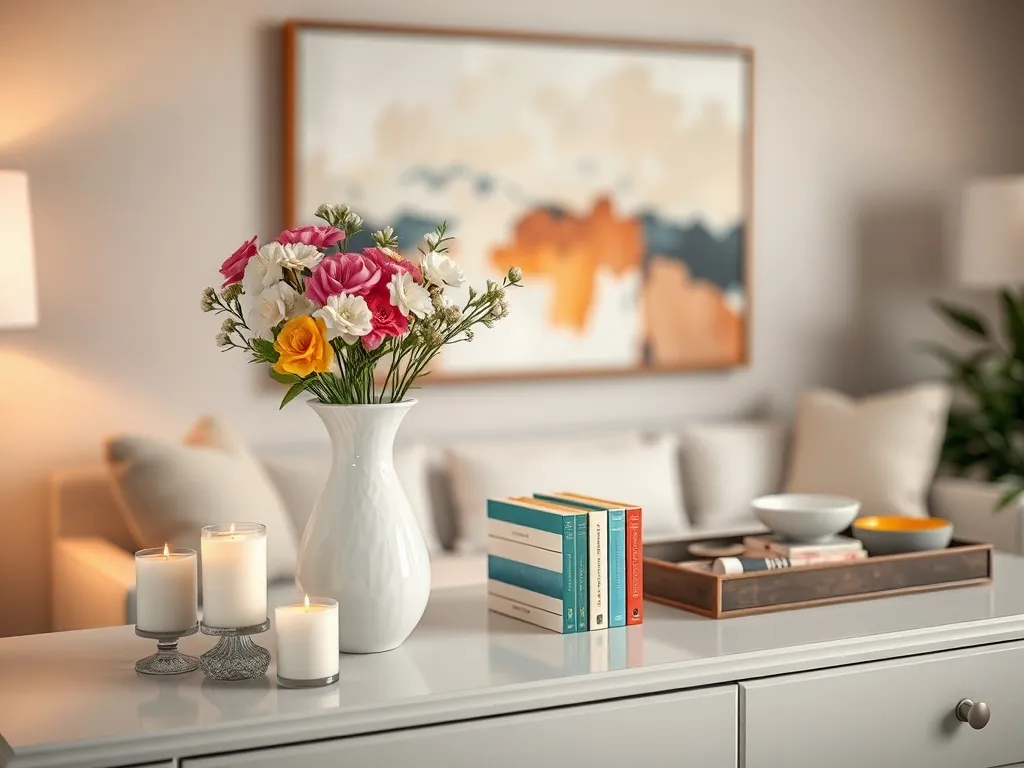 Co postawić na komodzie w salonie? Pomysły na dekoracje